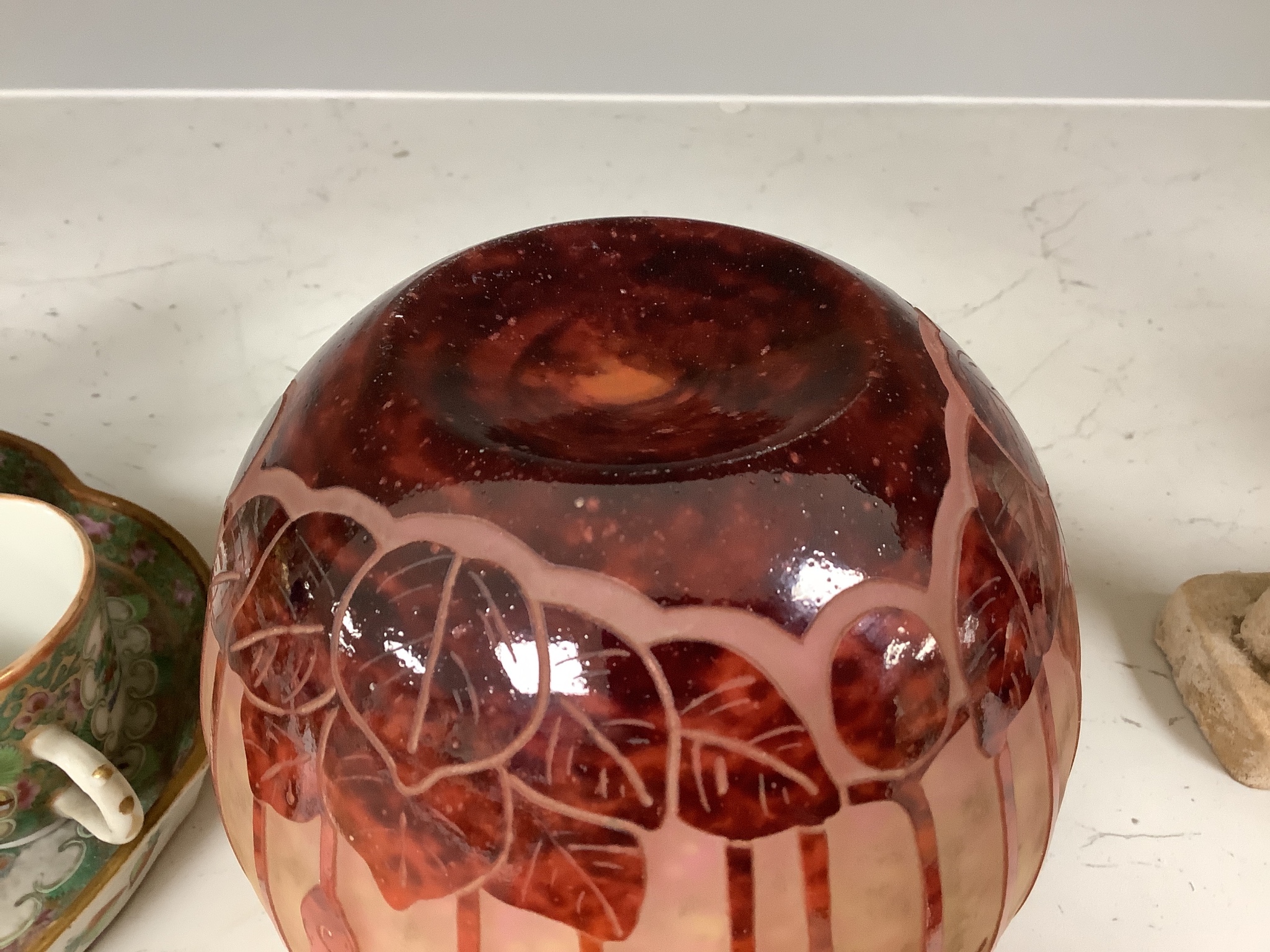 A Charder cameo glass vase